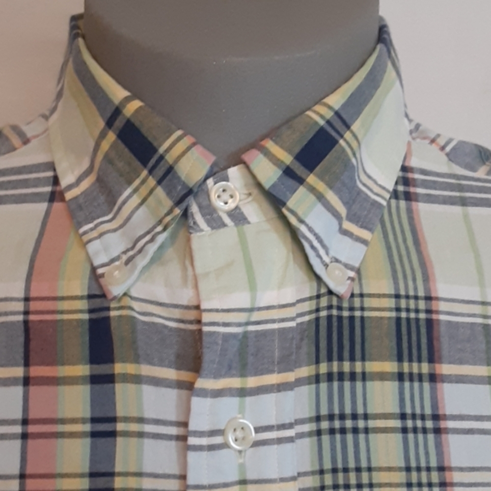 Ralph Lauren Mens Large Plaid Buttondown Cotton Shirt - Picture 3 of 7